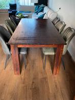 Houten eettafel 200x100, Huis en Inrichting, Tafels | Eettafels, Ophalen, Gebruikt, 200 cm of meer, 50 tot 100 cm