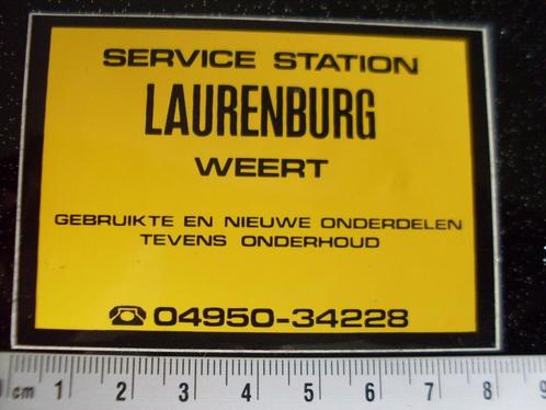 sticker service station Laurenburg weert onderdeel onderhoud, Verzamelen, Stickers, Zo goed als nieuw, Bedrijf of Vereniging, Verzenden