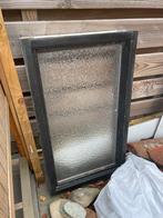 Raamkozijn (hout) met figuurglas!, Doe-het-zelf en Verbouw, Glas en Ramen, Ophalen, Gevelraam of Ruit, Gebruikt, Minder dan 80 cm