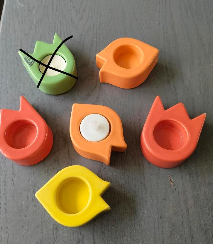 Set van 5 ASA Germany, theelichthouders, Huis en Inrichting, Woonaccessoires | Kandelaars en Kaarsen, Zo goed als nieuw, Minder dan 25 cm