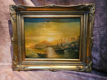 Schilderij Boten op Water - A. Hess Gesigneerd beschikbaar voor biedingen