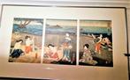 Etnografica, Japan,  Drieluik, Kunisada, ''Genjit'', Ophalen