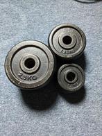 Gietijzeren halterschijven 30mm - nog 17kg beschikbaar, Sport en Fitness, Ophalen of Verzenden, Gebruikt