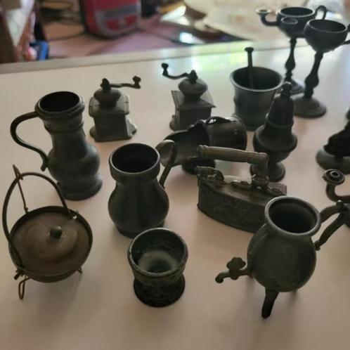 20 x miniatuur tin, letterbak., Antiek en Kunst, Antiek | Tin, Ophalen of Verzenden