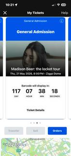 2x staanplaatsen voor Madison Beer Ziggo Dome, Drie personen of meer, Kortingsbon