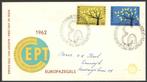 Nederland FDC E53 Met Adres, Europazegels 1962, Ophalen of Verzenden, Beschreven, Nederland