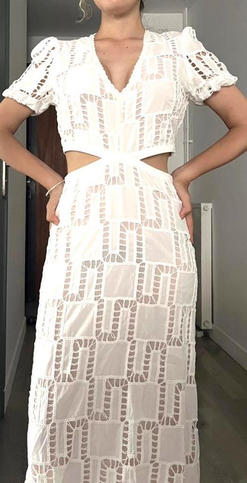 BA&SH PATCHWORK MAXI JURK, KANTEN CUT-OUTS, XS (NEW €567)💖, Kleding | Dames, Jurken, Zo goed als nieuw, Maat 34 (XS) of kleiner