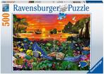 Ravensburger: Schildpad in het rif 500 stukjes, Ophalen of Verzenden, 500 t/m 1500 stukjes, Nieuw, Legpuzzel