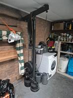 Lat Pulley Wandmontage + Halterbank, Ophalen, Benen, Krachtstation, Zo goed als nieuw