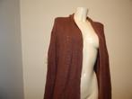 Repeat langer vest aparte tint open sier werkjes wol cashme, Kleding | Dames, Truien en Vesten, Verzenden, Gedragen, Rood, Maat 38/40 (M)