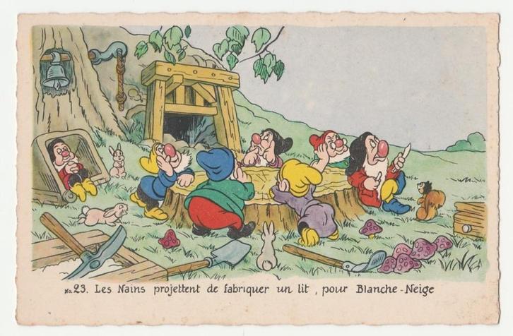 Disney.  Sneeuwwitje., Verzamelen, Ansichtkaarten | Themakaarten, Ongelopen, 1940 tot 1960, Overige thema's, Verzenden