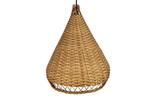 Vintage - hanglamp - rotan - wicker - 70's, Huis en Inrichting, Lampen | Hanglampen, Overige materialen, Gebruikt, 50 tot 75 cm