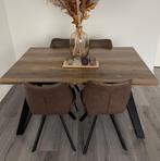 Eettafel met 4 stoelen, Huis en Inrichting, Tafels | Eettafels, 150 tot 200 cm, Gebruikt, Rechthoekig, Ophalen