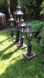 Tuinlampen, 4 stuks (metaal), Ophalen, Gebruikt, Staande lamp, Netvoeding
