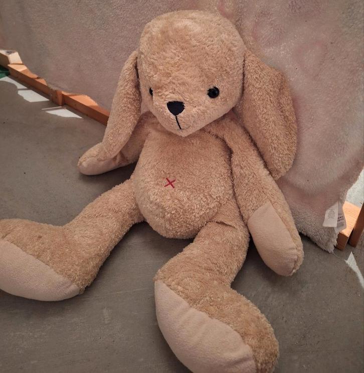 Bruin konijn - groot, Kinderen en Baby's, Speelgoed | Knuffels en Pluche, Zo goed als nieuw, Konijn, Ophalen of Verzenden