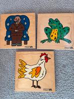 3 houten puzzels van “jong naar oud”, Ophalen of Verzenden, Zo goed als nieuw