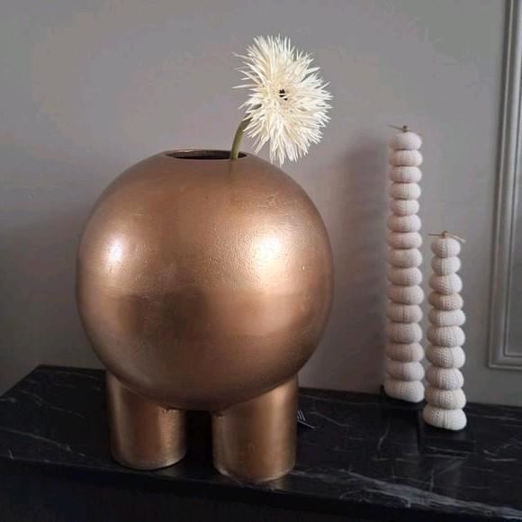 Grote zware nieuw antique brass messing  vaas Colmore, Huis en Inrichting, Lampen | Tafellampen, Nieuw, Minder dan 50 cm, Ophalen of Verzenden