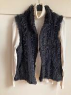 Donkerbruin gilet van chenille/bont, maat 42, Bruin, Maat 42/44 (L), Ophalen of Verzenden, Zo goed als nieuw