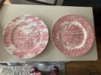 Rode Engelse Borden - Set van 2, Antiek en Kunst, Antiek | Servies los, Ophalen of Verzenden