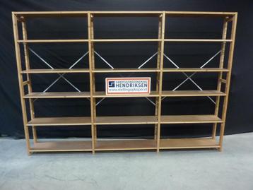 Nette Bruynzeel houten stelling / legbordstelling 303x30x208 beschikbaar voor biedingen