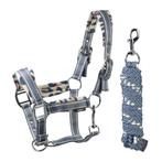 Grey Red Horse Roar panterprint halsterset pony cob en full, Nieuw, Ophalen of Verzenden, Info@horka.com, Ampèrestraat 15-17 8013 PT Zwolle