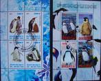 - 864 - 2 Blokken met Pinguins, uit Rwanda en Rep du Burundi, Verzenden, Gestempeld, Dier of Natuur