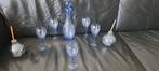 te koop blauwe complete set glazen en karaaf en 2 drink, Nieuw, Ophalen of Verzenden, Glas, Overige stijlen