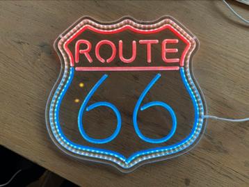 ROUTE 66 reclame NeoN verlichting beschikbaar voor biedingen