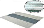 Nieuw vloerkleed, karpet Esquina groen / wit 140 x 200 cm, 150 tot 200 cm, Ophalen of Verzenden, Rechthoekig, Wit