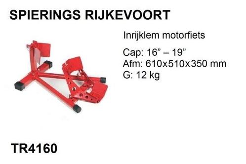inrijklem motor voorwielklem 16" tot 19" Spierings, Motoren, Accessoires | Overige, Nieuw, Ophalen of Verzenden