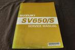 Suzuki SV650 S 1998 motorcycle service manual SV 650, Ophalen of Verzenden, Suzuki