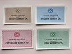 Tsjechoslowakije gevangenis geld 1981 10, 20, 50 + 100 korun, Postzegels en Munten, Bankbiljetten | Europa | Niet-Eurobiljetten