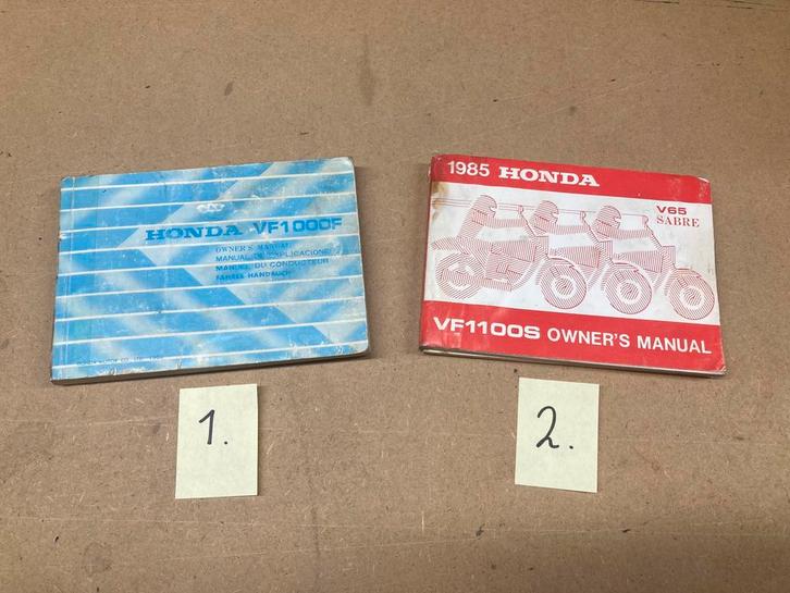 Instructieboekje HONDA VF1000F en VF1100S (V65 Sabre), Motoren, Handleidingen en Instructieboekjes, Honda, Ophalen of Verzenden