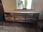 Industrieel Tv Meubel met 3 lades mangohout, Huis en Inrichting, Ophalen, Gebruikt, 150 tot 200 cm, Minder dan 100 cm