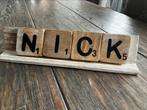 Letterbordje “ Nick” zgan, Huis en Inrichting, Ophalen of Verzenden, Zo goed als nieuw