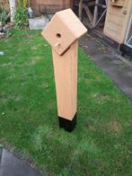 Mooi Douglas hout Vogelhuisje op Paal, Tuin en Terras, Ophalen of Verzenden, Nieuw