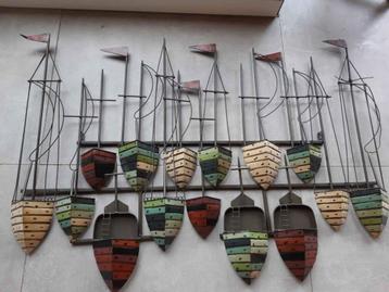  Large 3D painting metal Boat beschikbaar voor biedingen