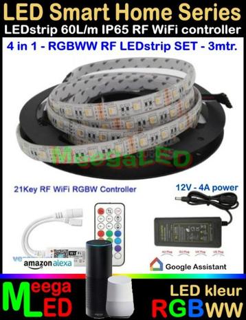 LED Tuya Smart Home Wifi RGB-WW RF LEDstrip Set 60LED - 3 m beschikbaar voor biedingen