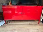 Rood kastje tweedeurs metaal (mogelijk IKEA PS), Huis en Inrichting, Ophalen, Gebruikt