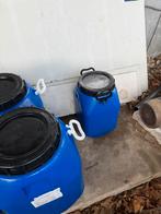 5 Kunststof Vaten (60L & 40L) - Ideaal voor Opslag, Minder dan 75 liter, Ophalen of Verzenden, Gebruikt, Kunststof