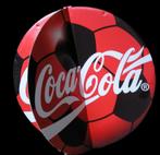 Coca-Cola Voetbal Cutout Reclamebord - 50cm, Ophalen of Verzenden, Gebruikt, Reclamebord