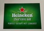 Heineken sticker star serve bar 29,5 x 21 cm, Verzamelen, Verzenden, Nieuw, Gebruiksvoorwerp