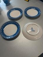 Antieke Echt Kobalt Bordjes - Set van 4 stuks, Antiek en Kunst, Antiek | Servies los, Ophalen of Verzenden