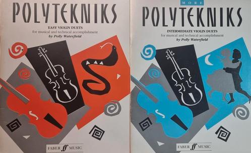 Viool. Polly Waterfield. Pollyteknics deel 1 en 2. Ongebruik, Muziek en Instrumenten, Bladmuziek, Zo goed als nieuw, Les of Cursus