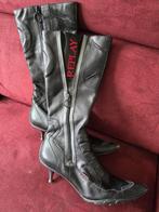 @ Replay leren laarzen maat 41 met hakje, Kleding | Dames, Schoenen, Hoge laarzen, Zwart, Ophalen of Verzenden, Gedragen