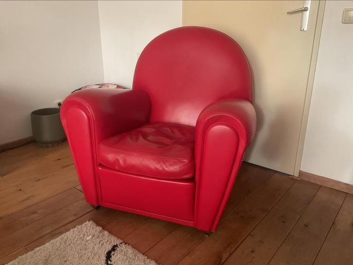 Poltrona Frau, Vanity Fair.  (Model 904), Huis en Inrichting, Fauteuils, Gebruikt, Leer, 75 tot 100 cm, 75 tot 100 cm, Ophalen