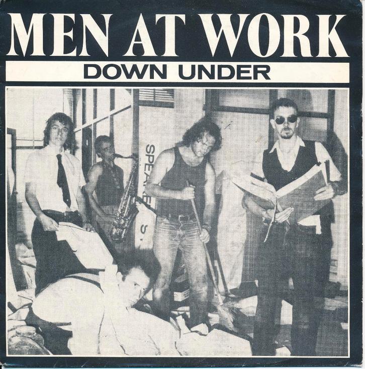 1411 Men at Work - Down under (1981), Cd's en Dvd's, Vinyl Singles, Gebruikt, Single, Pop, 7 inch, Ophalen of Verzenden