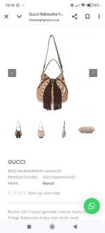 Gucci Babouska GG Crystal Hobo Tas, Ophalen of Verzenden, Zo goed als nieuw, Bruin