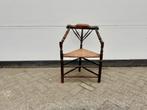 Antieke Hoekstoel Met Rieten Zitting, Huis en Inrichting, Stoelen, Antiek, Riet of Rotan, Bruin, Ophalen of Verzenden