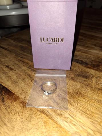 NIEUWE zilveren ring, maat 20, Lucardi beschikbaar voor biedingen